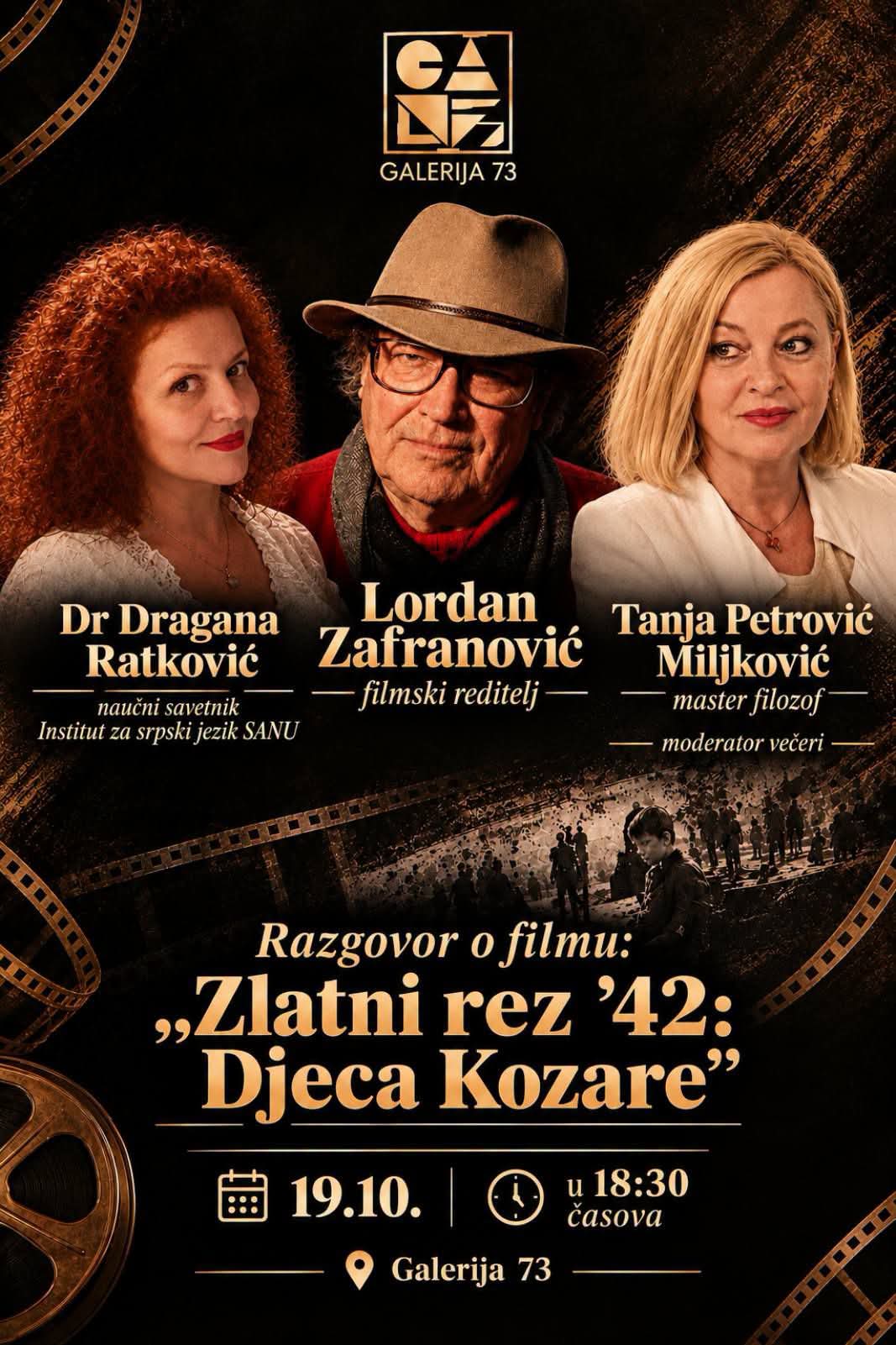 Редитељ Лордан Зафрановић гост „Филозофског перформанса“ у Галерији 73