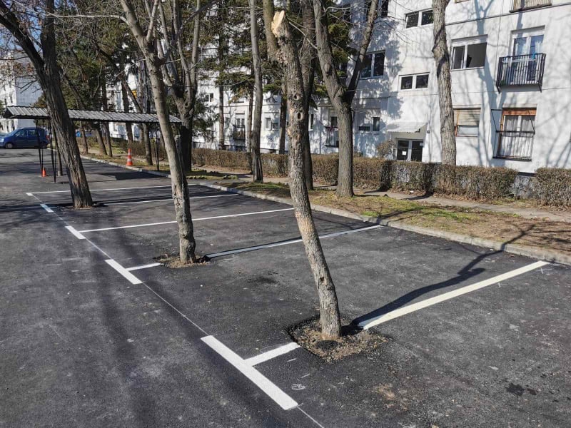 Уређено паркиралиште у Авалској улици у Железнику
