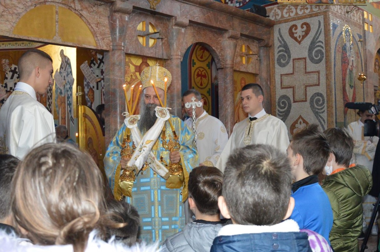 Патријарх Порфирије богослужио у Храму Светог апостола Луке на Кошутњаку